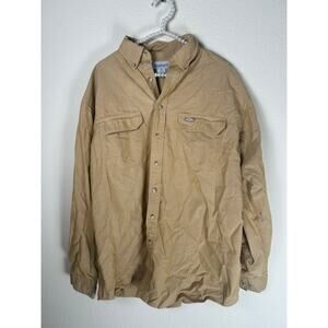 Carhartt Men's Size XL Tall Shirt Long Sleeve Button Front Workwear Cotton Top